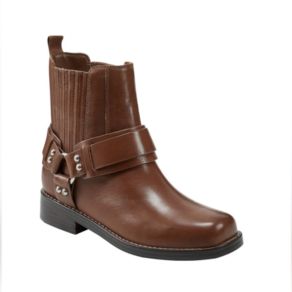 Marc Fisher Mizzie Moto Boot in Brown Size 10 NWOT